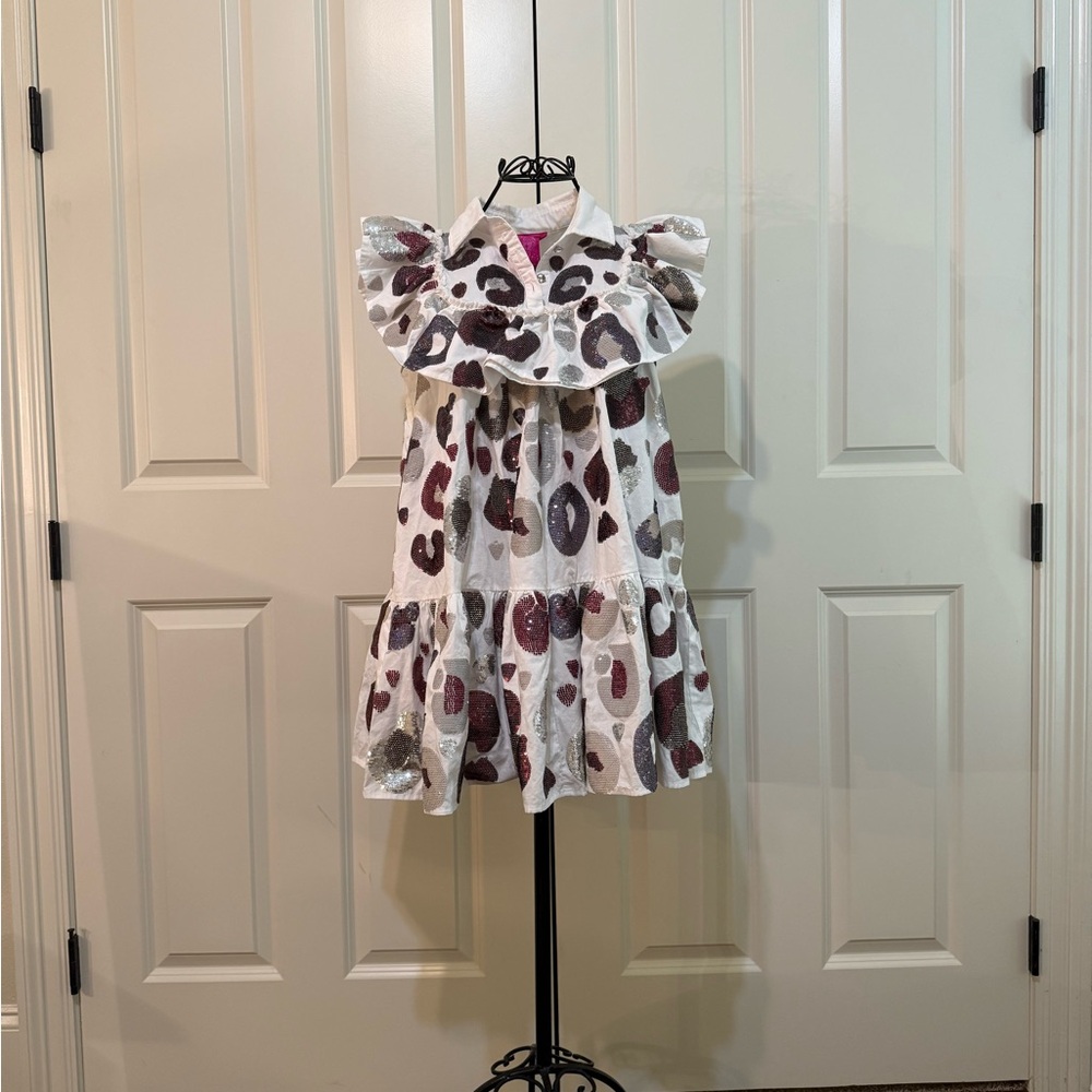 Queen of Sparkles Leopard Print Dress